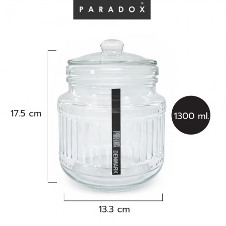 โหลแก้วฝาคลิป 1300 มล โหลแก้วฝาคลิป 1300 มล
